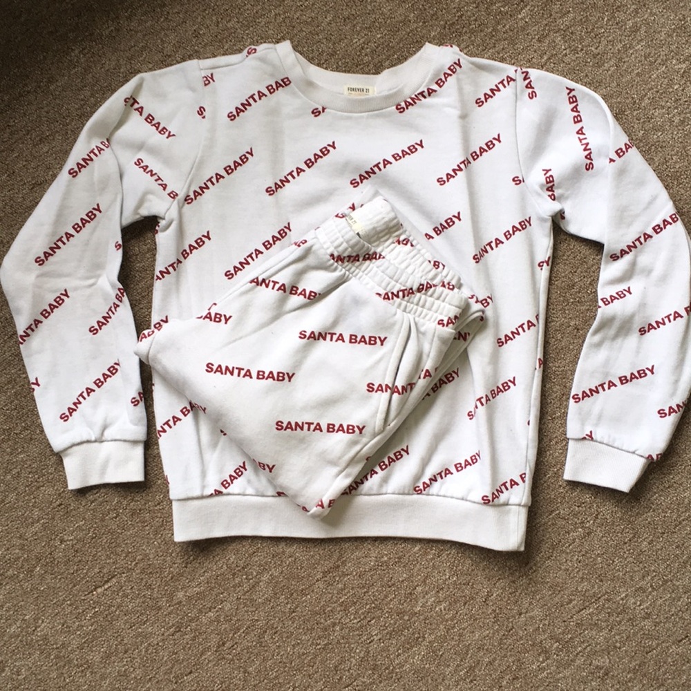 Youth size Santa Baby sweat set